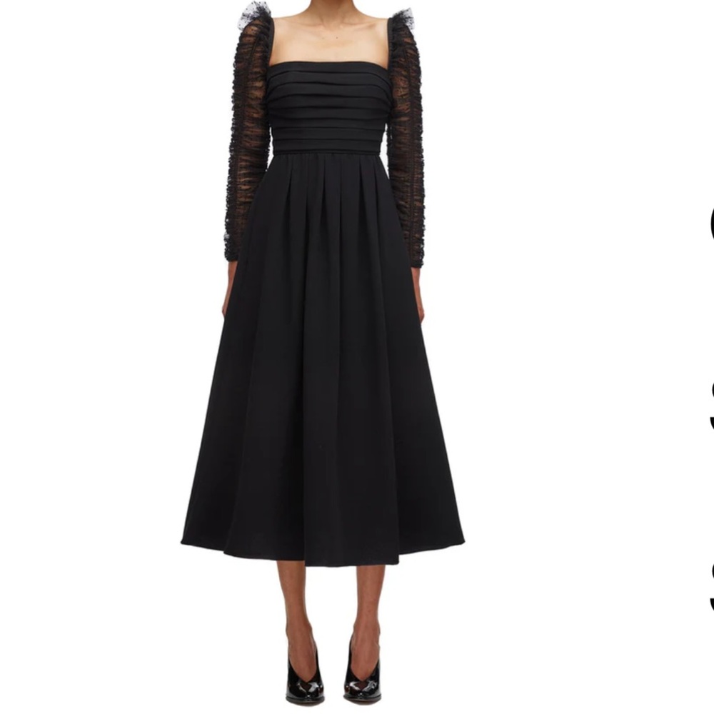 Self-Portrait Black Long Sleeve Dress